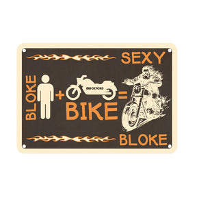 Oxford OX355 Garage Workshop Metal Sign: Bloke Bike Sexy Bloke