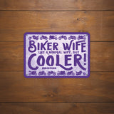 Oxford OX350 Garage Workshop Metal Sign: Biker Wife