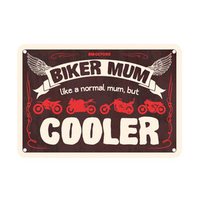Oxford OX348 Garage Workshop Metal Sign: Biker Mum