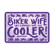 Oxford OX350 Garage Workshop Metal Sign: Biker Wife