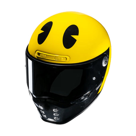 HJC V10 Pac-Man Bandai Namco MC3 Yellow Motorcycle Helmet Pacman Eyes