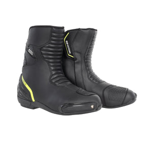 Oxford Code 1.0 Mid D2D MS Boot Blk/Flo Ylw motorcycle ankle