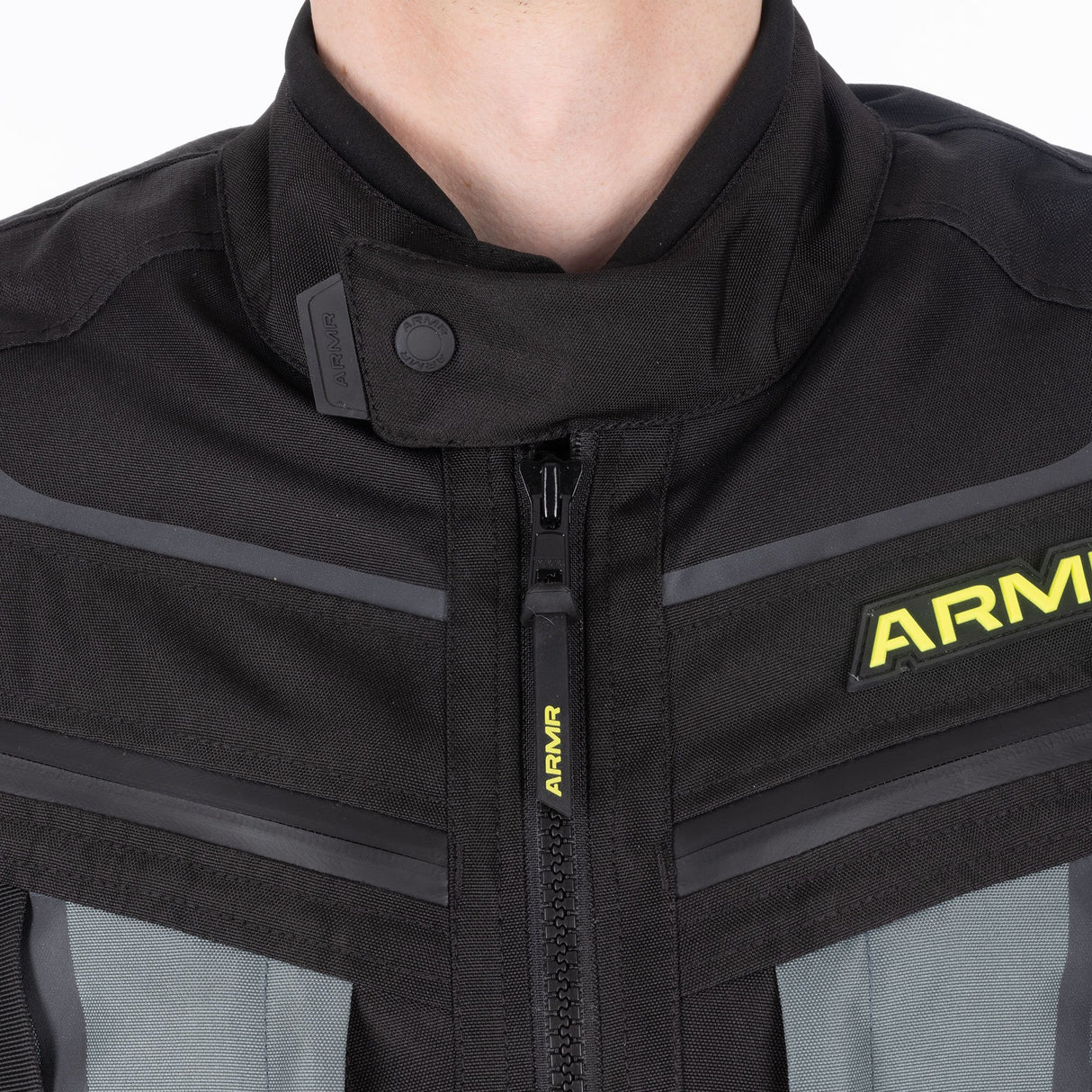 ARMR Kumaji 3.0 Men's Motorcycle Jacket Black Green Fluo Yellow