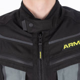 ARMR Kumaji 3.0 Men's Motorcycle Jacket Black Green Fluo Yellow