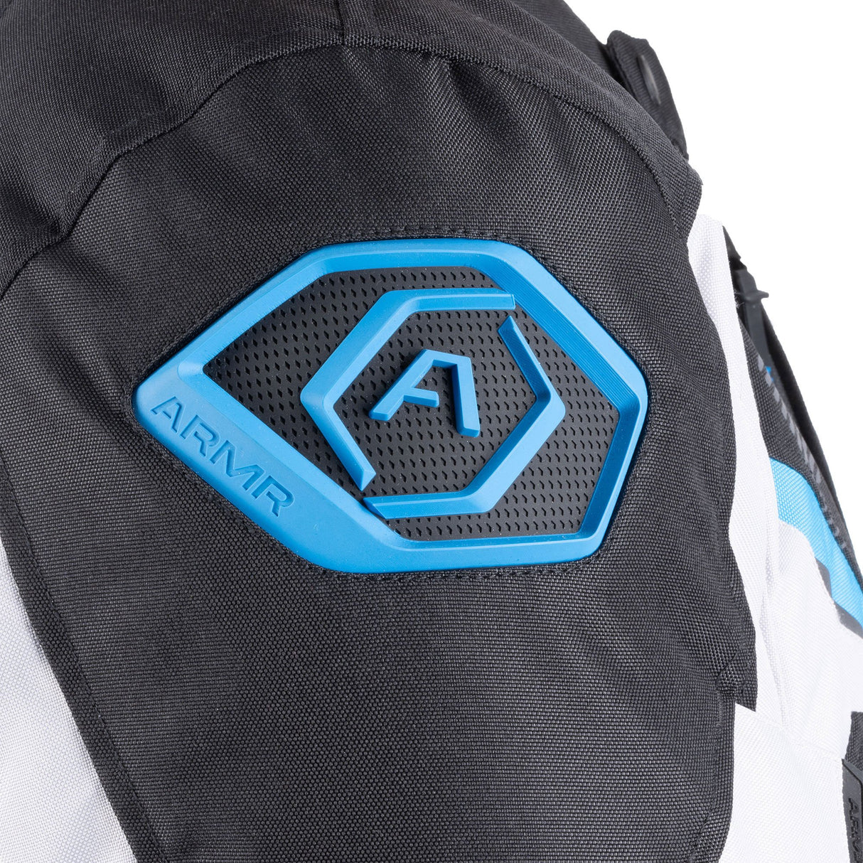 ARMR Eyoshi 3.0 Men's Waterproof Motorcycle Jacket Black Light Grey Blue