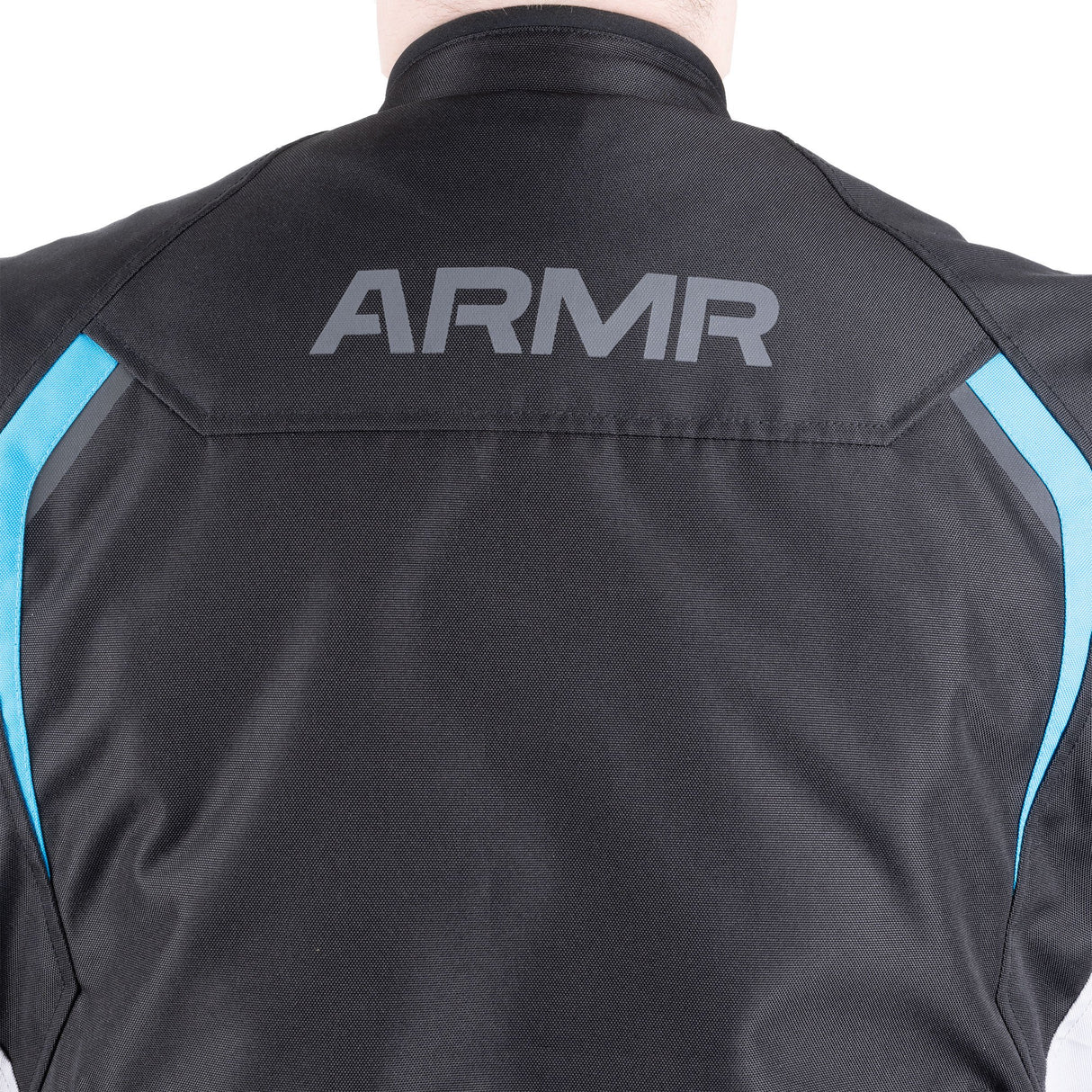ARMR Eyoshi 3.0 Men's Waterproof Motorcycle Jacket Black Light Grey Blue