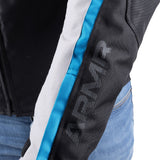 ARMR Eyoshi 3.0 Men's Waterproof Motorcycle Jacket Black Light Grey Blue