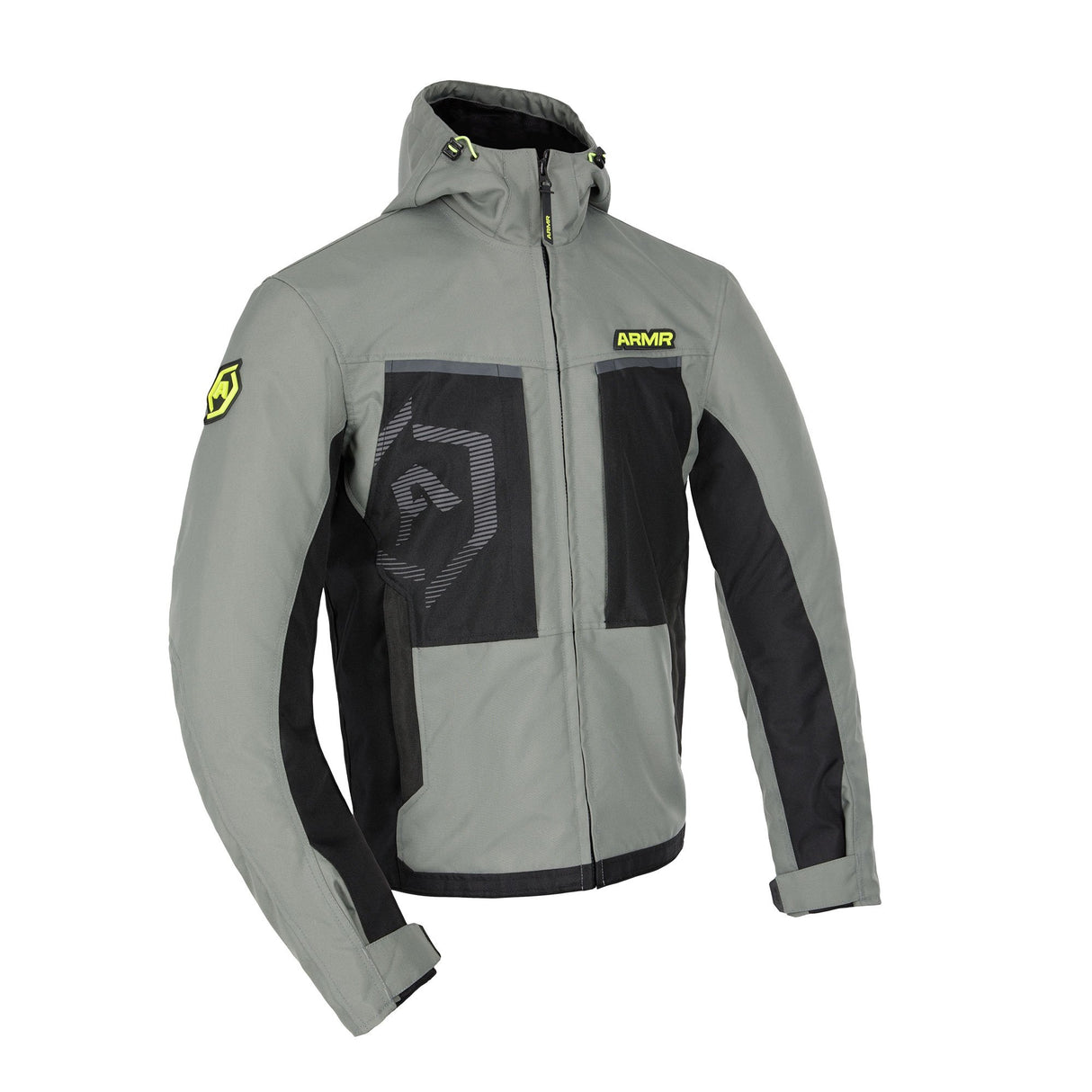 ARMR Suko 1.0 Waterproof Motorcycle Jacket Green Fluo Yellow