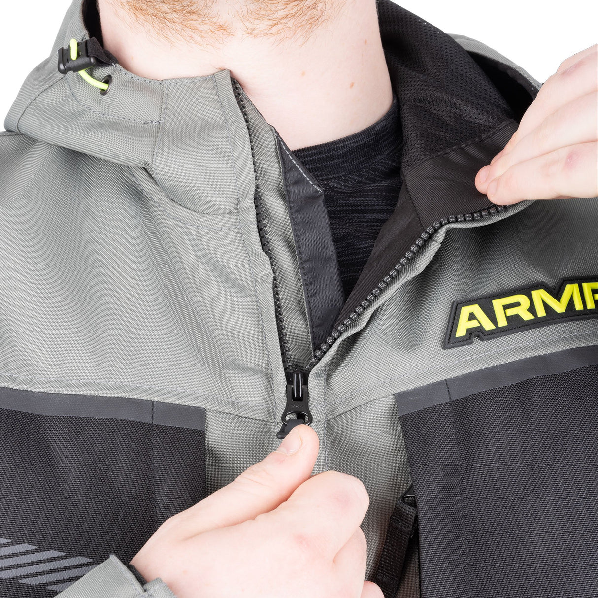 ARMR Suko 1.0 Waterproof Men's Motorcycle Jacket Green Fluo Yellow