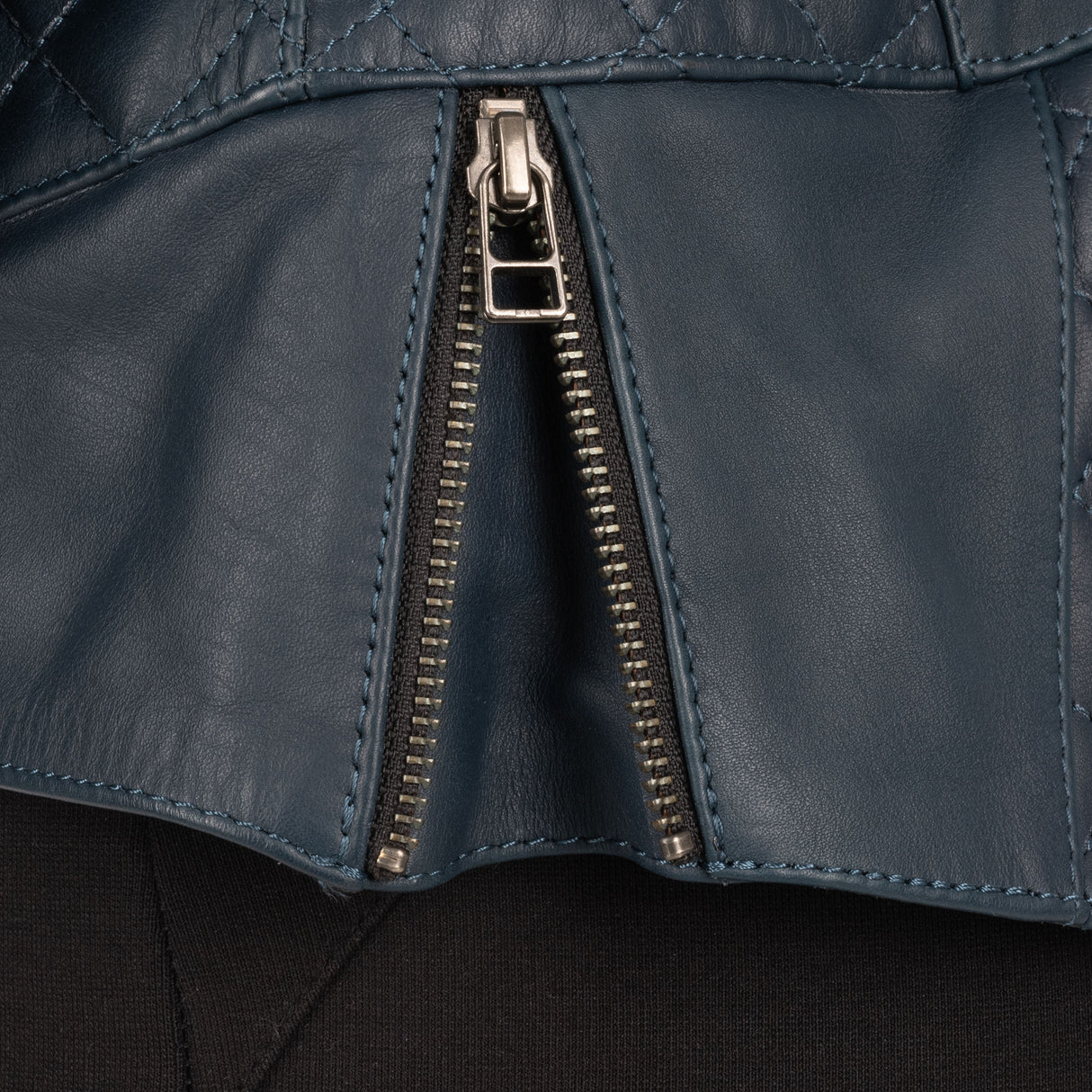 Oxford Radley Ladies Leather Motorcycle Jacket Teal
