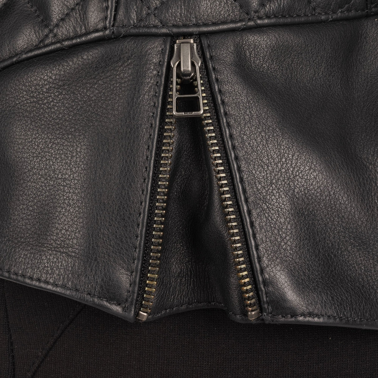 Oxford Radley Ladies Leather Motorcycle Jacket Black