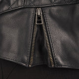 Oxford Radley Ladies Leather Motorcycle Jacket Black