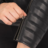 Oxford Radley Ladies Leather Motorcycle Jacket Black