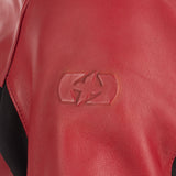 Oxford Radley Ladies Leather Motorcycle Jacket Red