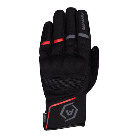ARMR Eyoshi 3.0 Waterproof Motorcycle Gloves Black Red
