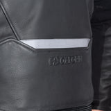Oxford Cypher 1.0 Leather Black/White/Red Motorcycle Jacket