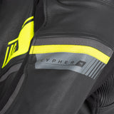 Oxford Cypher 1.0 Men's Leather Black/Fluo Yellow Motorcycle Jacket