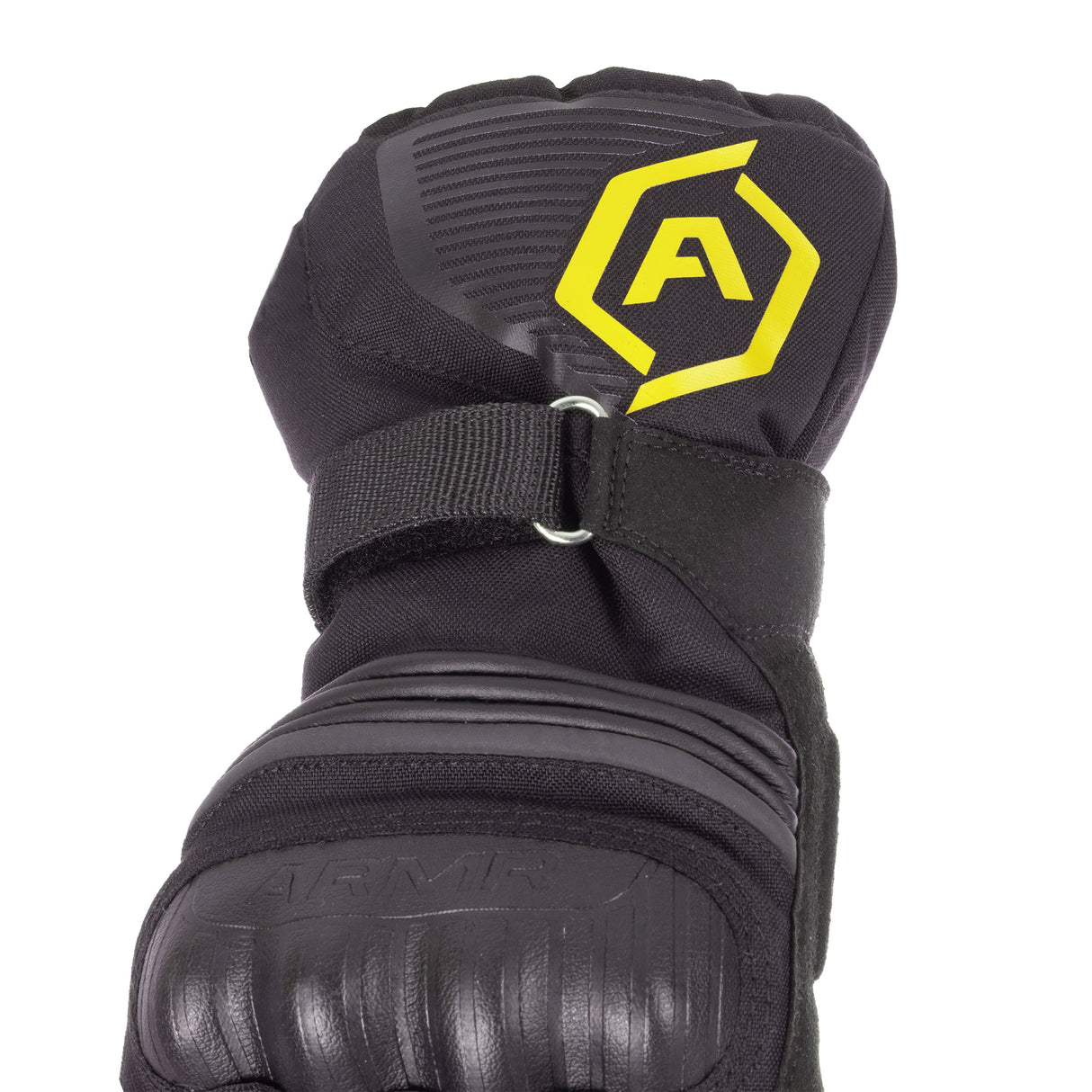 ARMR Kumaji 3.0 Men's Waterproof Motorcycle Gloves Black Yellow Fluo