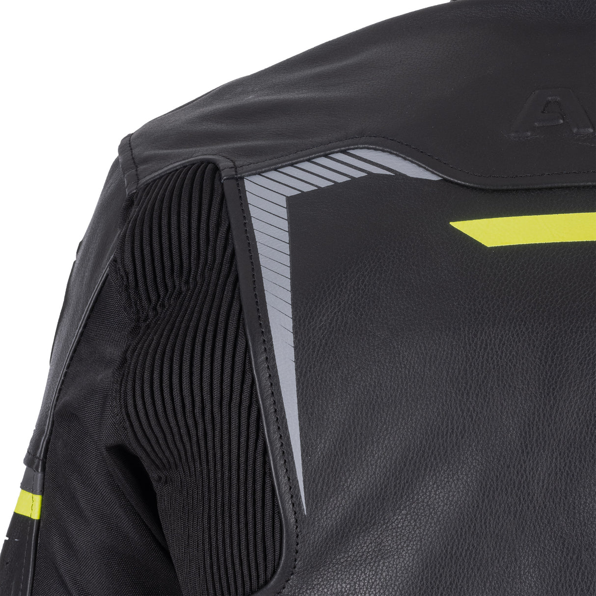 ARMR Raiden 3.0 Men's Leather Motorcycle Jacket Black Yellow Fluo