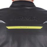 ARMR Raiden 3.0 Men's Leather Motorcycle Jacket Black Yellow Fluo