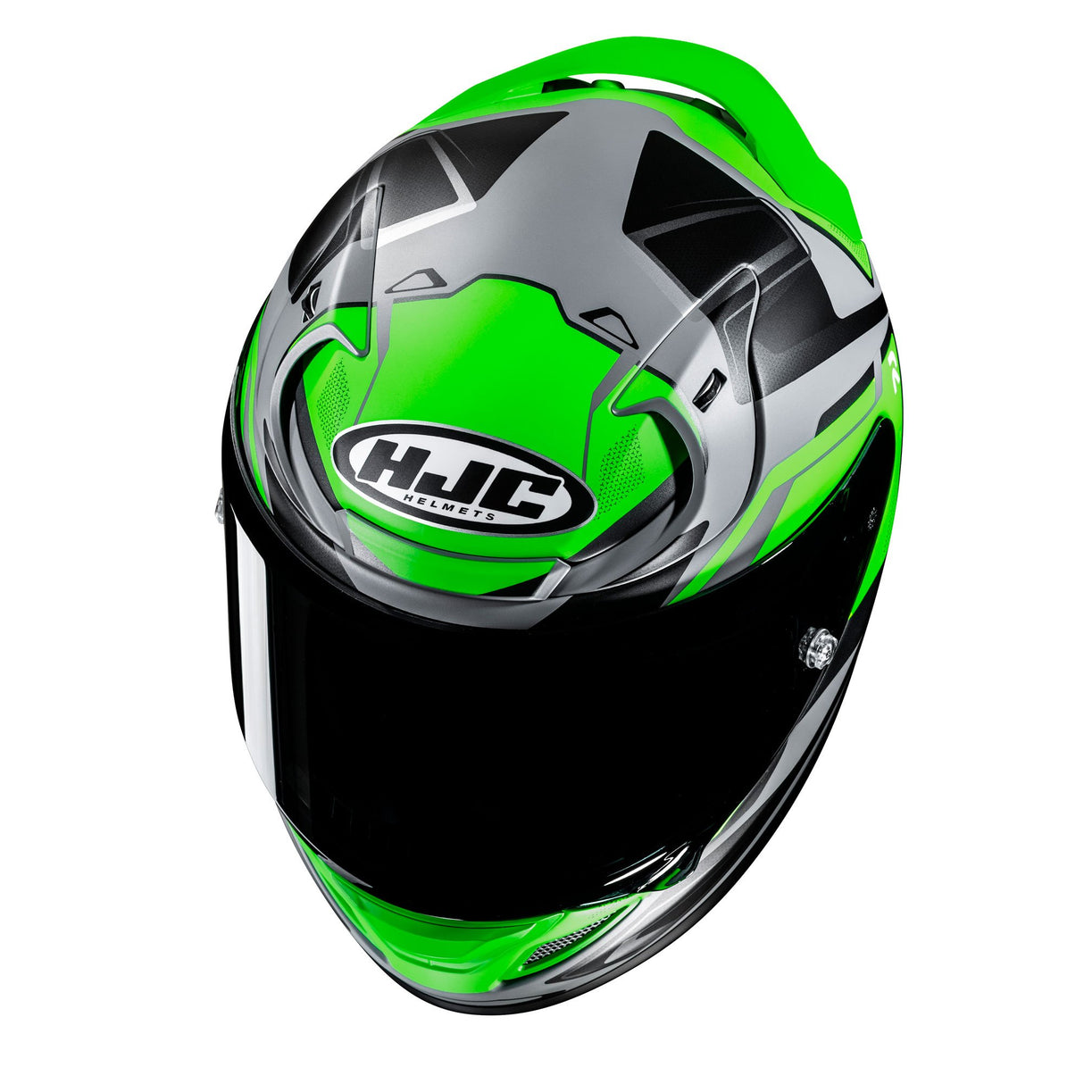 HJC RPHA 12 Brels MC4HSF Green Motorcycle Helmet