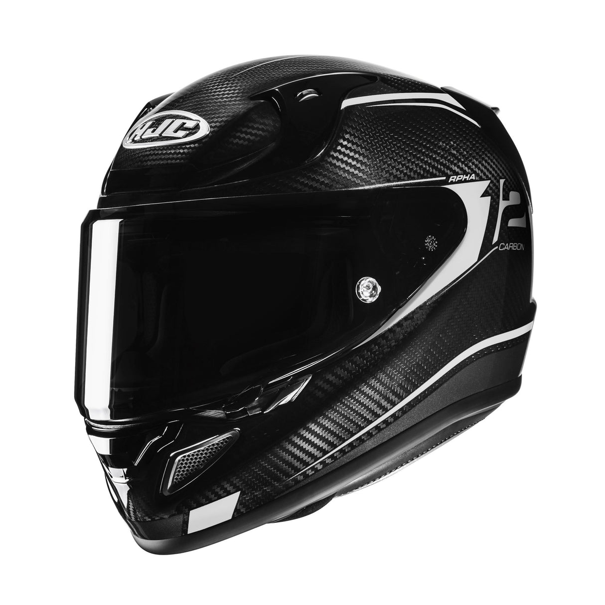 HJC RPHA 12 Carbon Keres MC5 Black Motorcycle Helmet Carbon Fibre