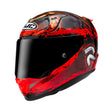 HJC RPHA 12 Diablo Blizzard MC1 Red Motorcycle Helmet Fire Flames Eyes Teeth