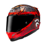 HJC RPHA 12 Diablo Blizzard MC1 Red Motorcycle Helmet Fire Flames Eyes Teeth