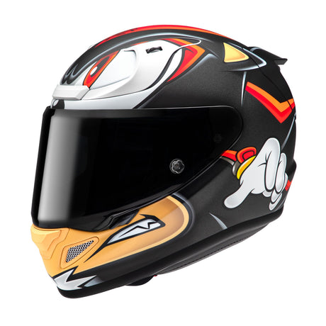 HJC RPHA 12 Shadow The Hedgehog MC1SF Red Motorcycle Helmet Cartoon Eyes Hands