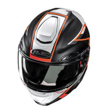 HJC RPHA 91 Carbon Lagos MC6HSF Orange Modular Motorcycle Helmet