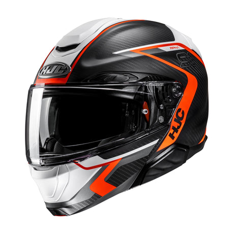 HJC RPHA 91 Carbon Lagos MC6HSF Orange Modular Motorcycle Helmet