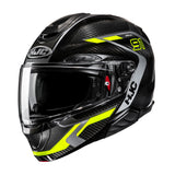 HJC RPHA 91 Carbon Lagos MC3H Yellow Modular Motorcycle Helmet Fluo