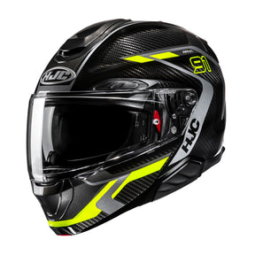 HJC RPHA 91 Carbon Lagos MC3H Yellow Modular Motorcycle Helmet Fluo