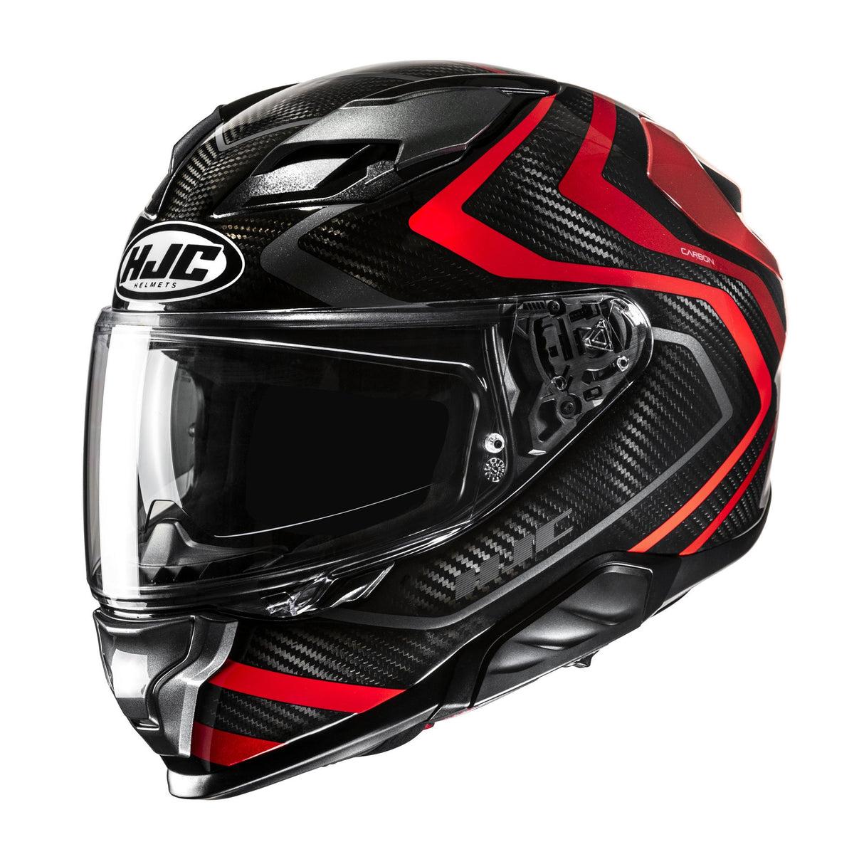 HJC F71 Carbon Nevio MC1 Red Motorcycle Helmet Carbon Fibre