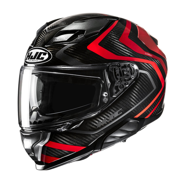HJC F71 Carbon Nevio MC1 Red Motorcycle Helmet Carbon Fibre