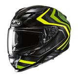 HJC F71 Carbon Nevio MC3H Yellow Motorcycle Helmet Fluorescent Carbon Fibre