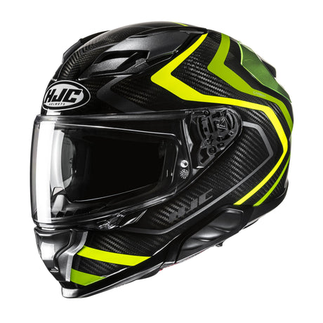 HJC F71 Carbon Nevio MC3H Yellow Motorcycle Helmet Fluorescent Carbon Fibre