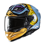 HJC F71 Monkey DJ MC23 Motorcycle Helmet Chimp Gorilla Face Blue Yellow