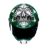 HJC V10 Crania MC4 Green Motorcycle Helmet
