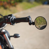 Oxford OX514 Fold-Away Motorcycle Bar End Mirrors - Black Set