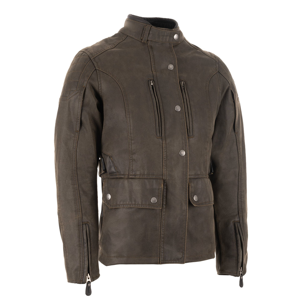Oxford Sterling D2D Ladies Wax Motorcycle Jacket Khaki
