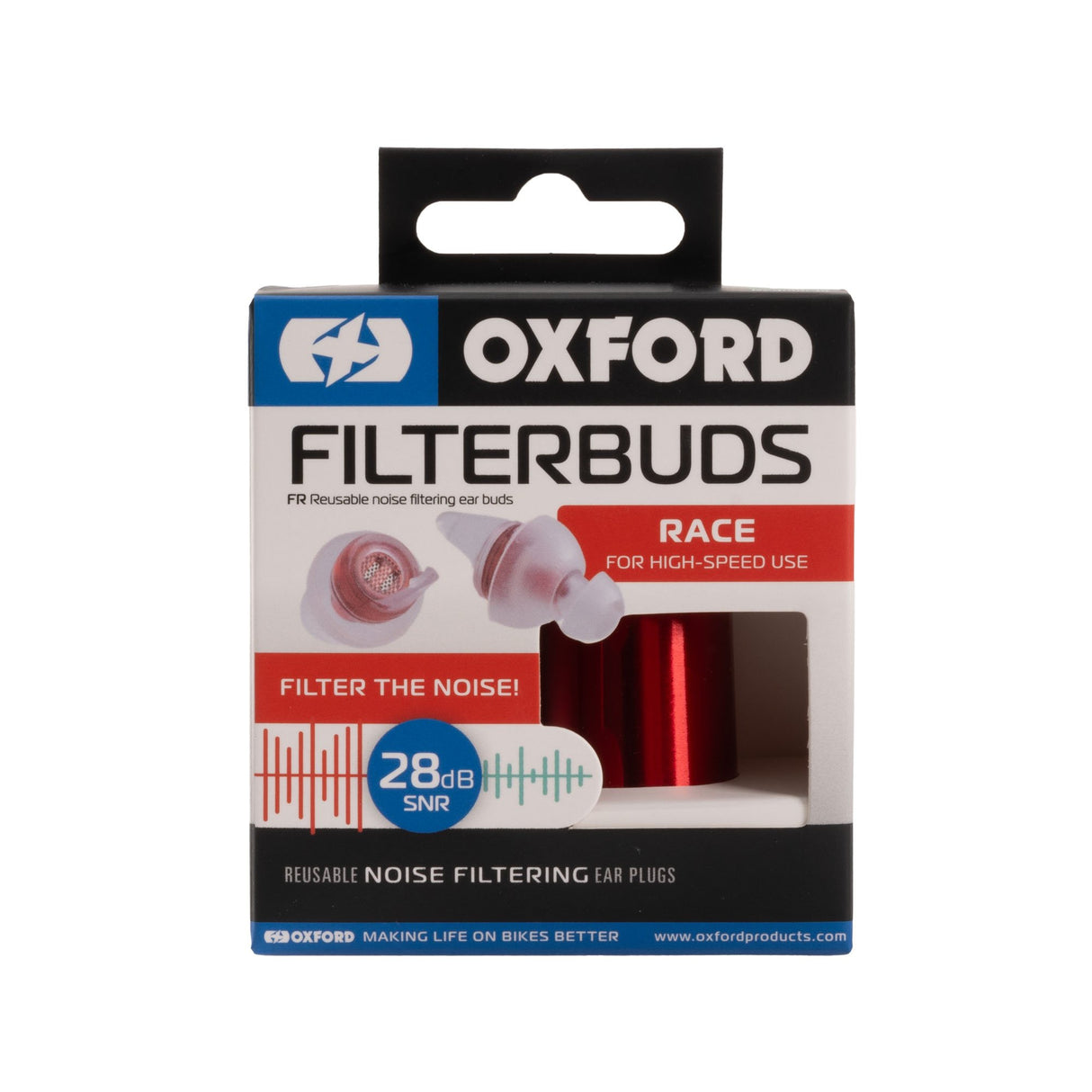 Oxford OX955 FilterBuds Race 28dB SNR Reusable Earplugs