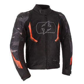Oxford Omega 1.0 D2D Motorcycle Jacket Black Camouflage Red