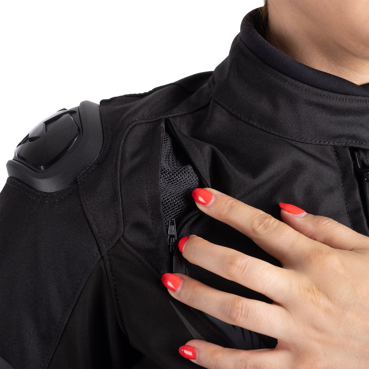 Oxford Omega 1.0 D2D Ladies Motorcycle Jacket Stealth Black