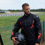 Oxford Omega 1.0 D2D Men's Motorcycle Jacket Black Camo Red