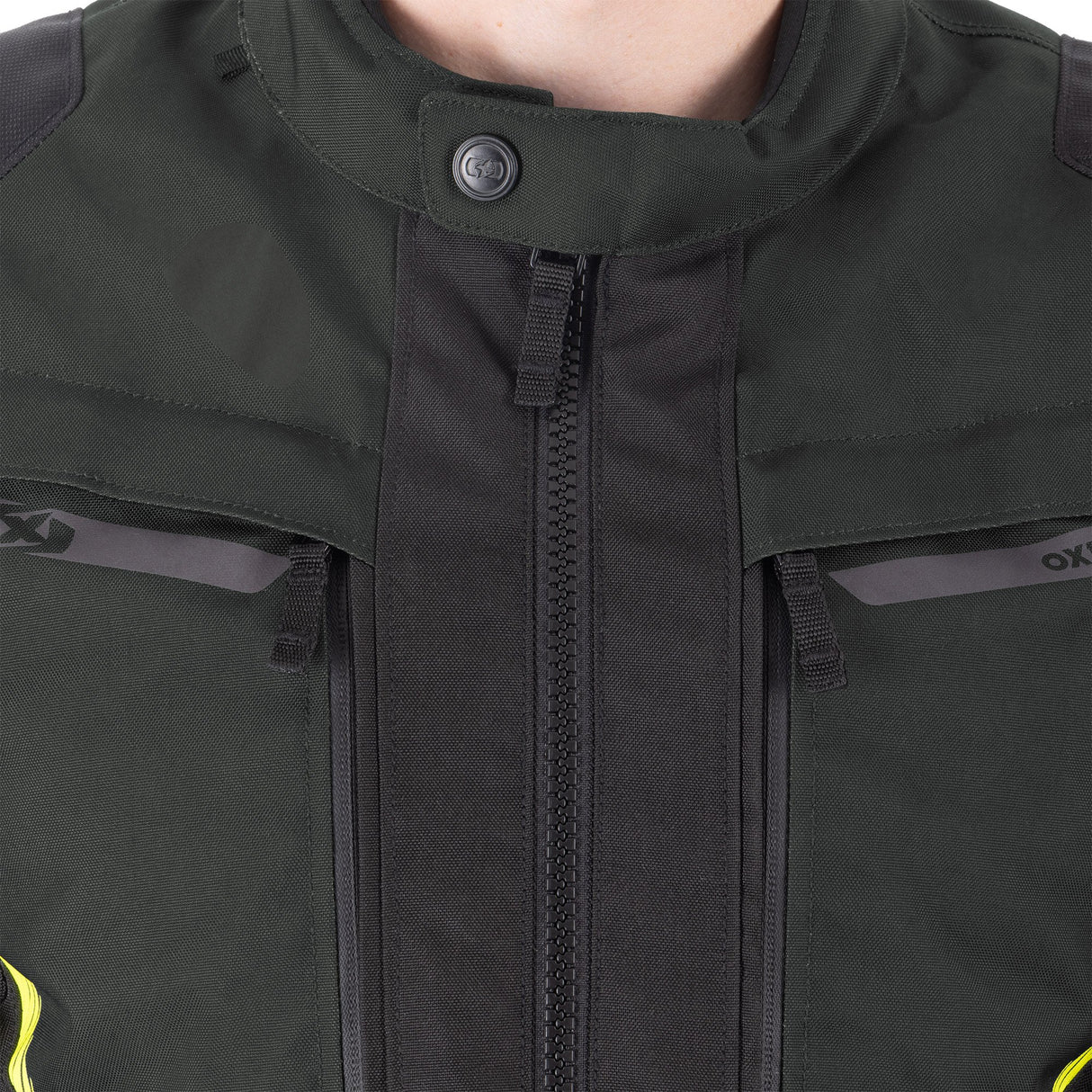 Oxford Toronto 1.0 D2D Men's Motorcycle Jacket Black Green Fluo