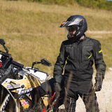 Oxford Toronto 1.0 D2D Men's Motorcycle Jacket Black Green Fluo