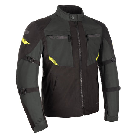 Oxford Toronto 1.0 D2D Motorcycle Jacket Black Green Fluo