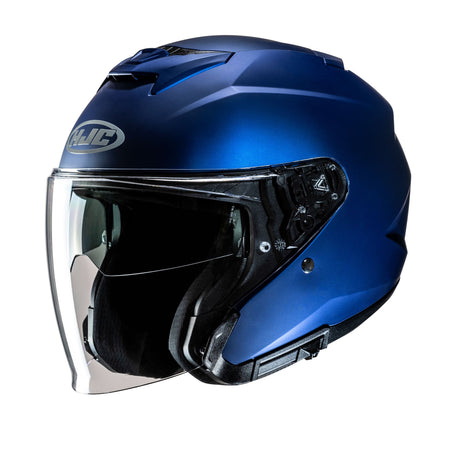 HJC I31 Semi Flat Metallic Blue Open Face Motorcycle Helmet