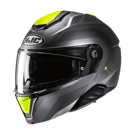 HJC I91 Arven MC3HSF Yellow Motorcycle Helmet Flip Front